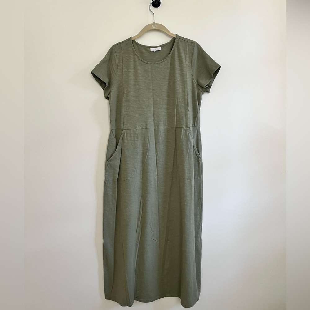J. Jill Sage Green Midi Dress